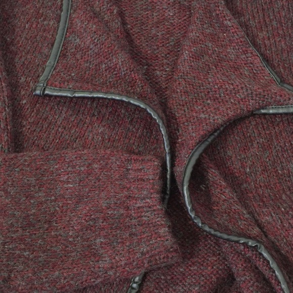 Eve & Al Red + Black Open Sweater M - Picture 3 of 5